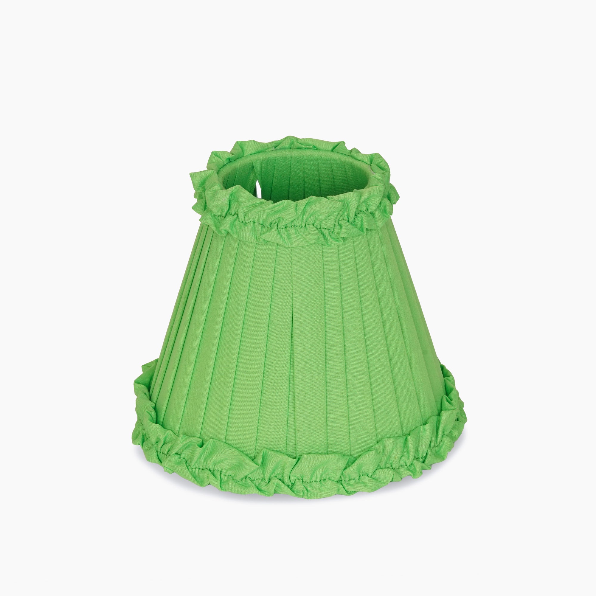Lime Green Frilled Fabric Lampshade