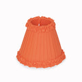 Vermilion Frilled Fabric Lampshade