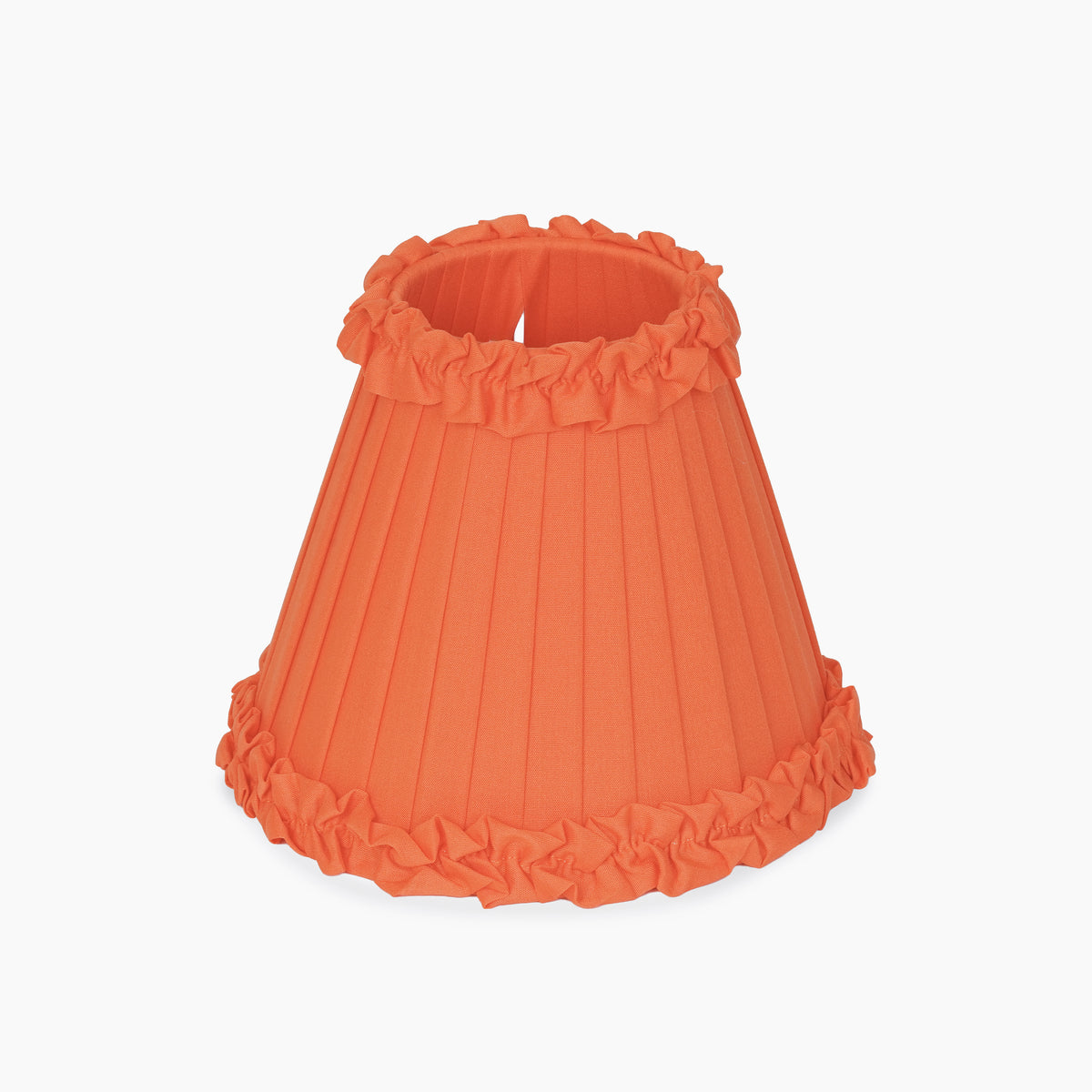 Vermilion Frilled Fabric Lampshade