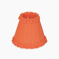 Vermilion Frilled Fabric Lampshade