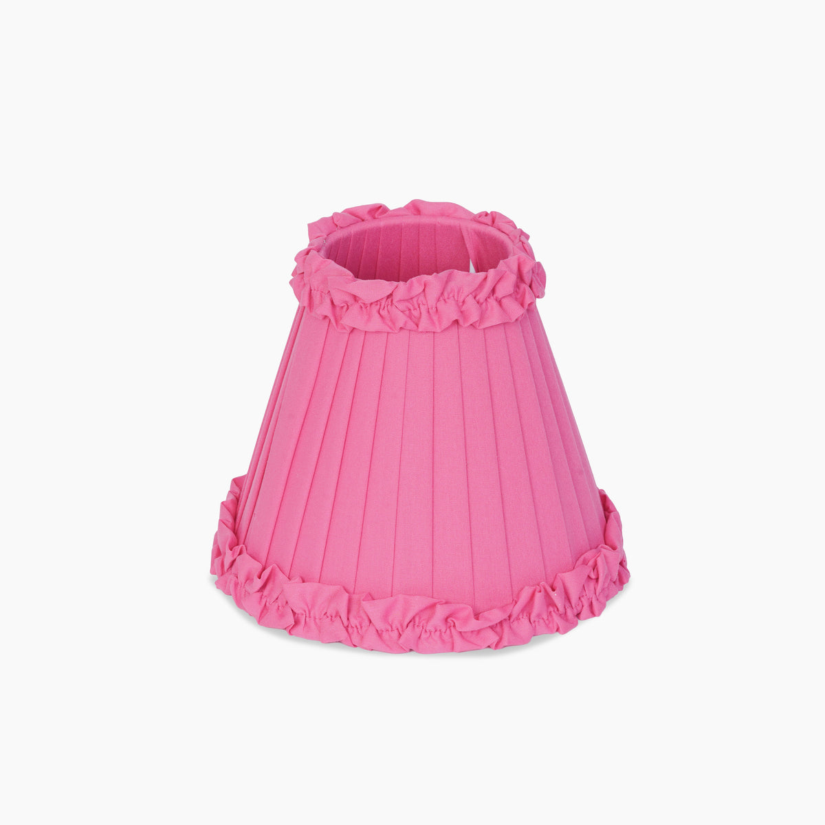 Fuchsia Frilled Fabric Lampshade