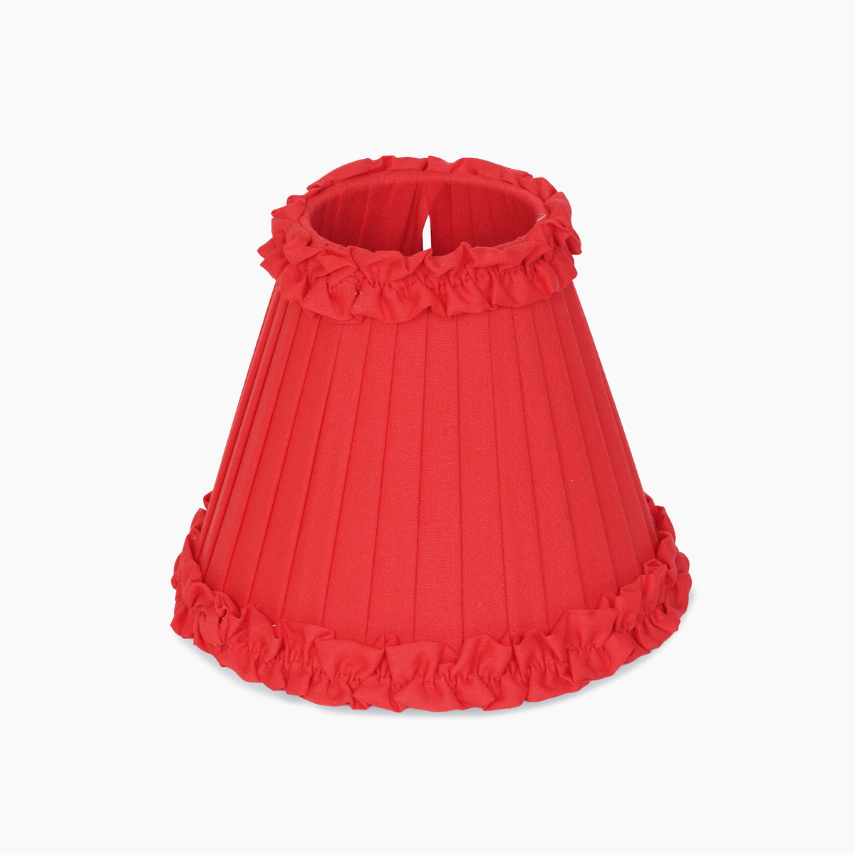Red Brick Frilled Fabric Lampshade
