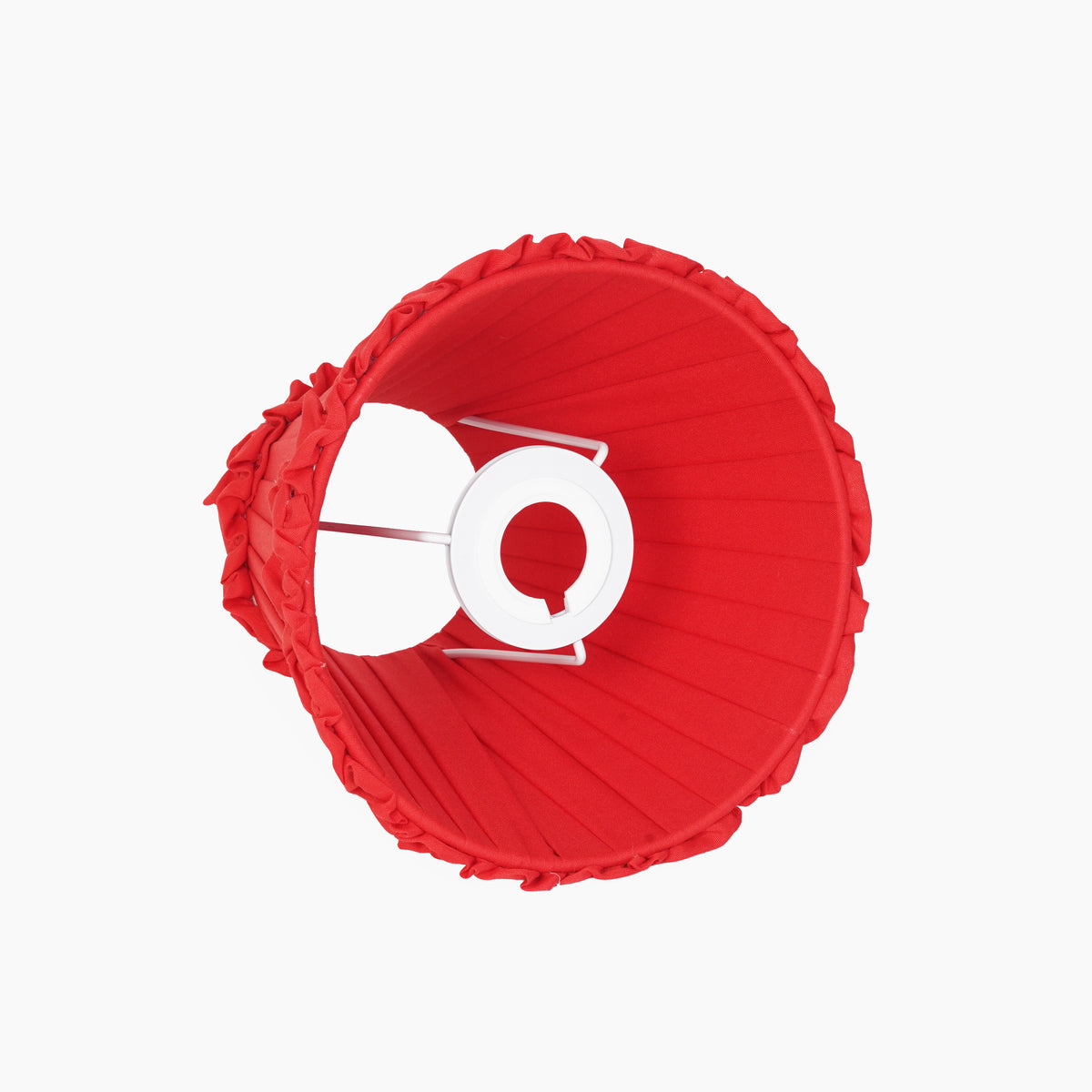 Red Brick Frilled Fabric Lampshade