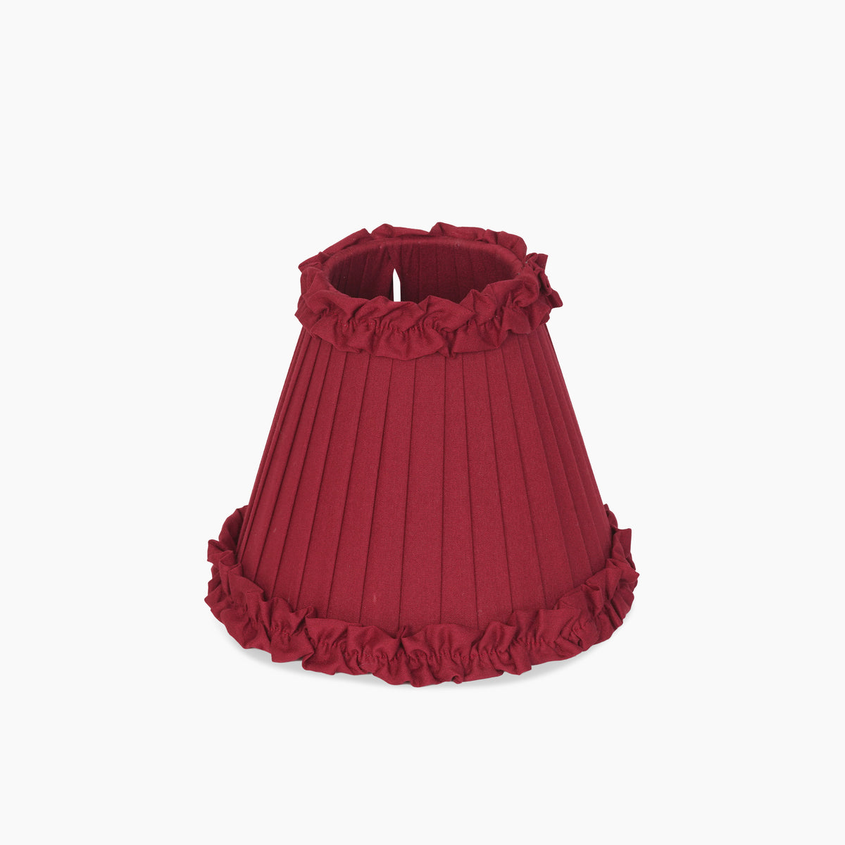 Red Wine Frilled Fabric Lampshade