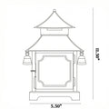 CHINOISERIE Red Pagoda Lantern 11.5"