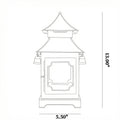CHINOISERIE IVORY PAGODA LANTERN 13"