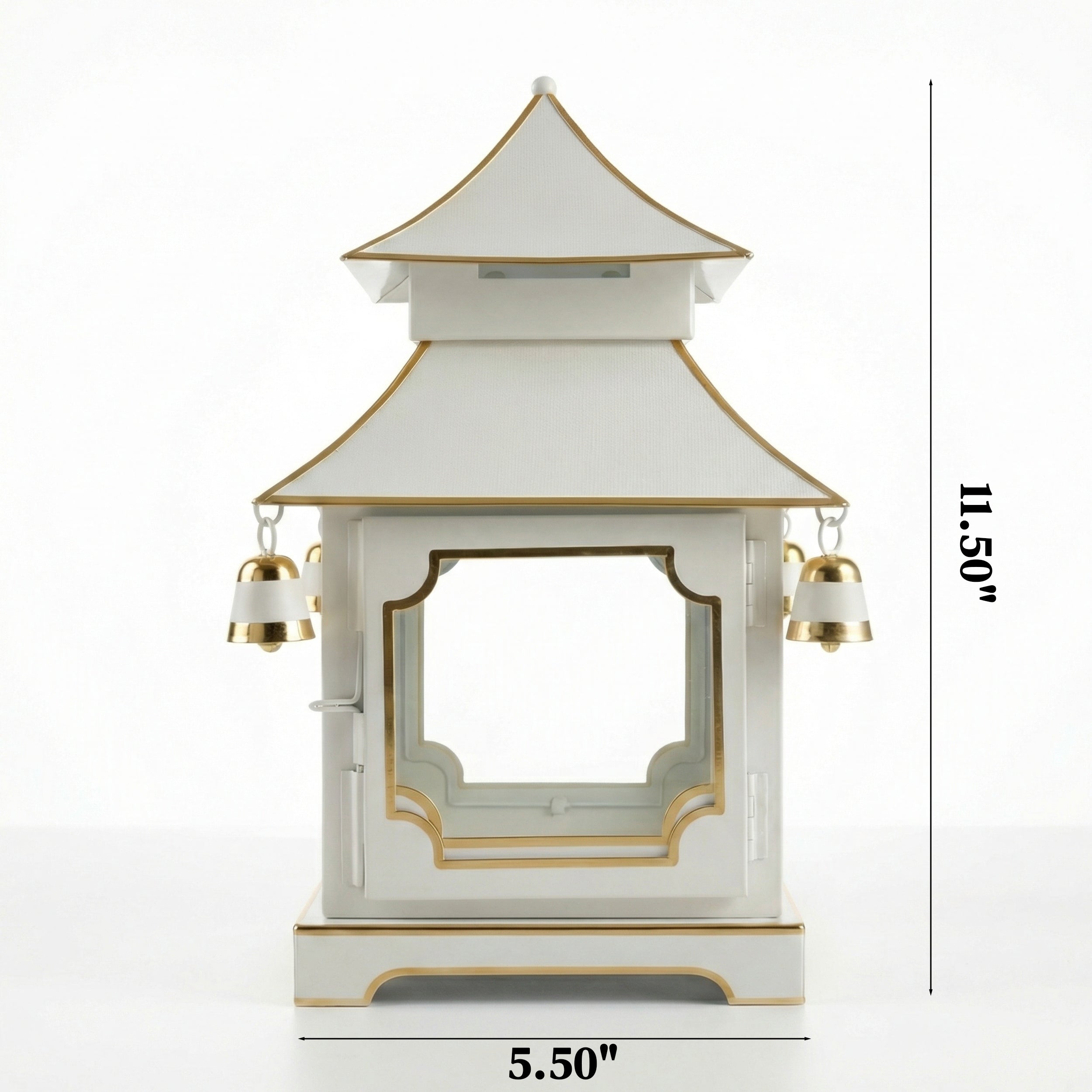 CHINOISERIE Ivory Pagoda Lantern Set of 4