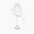 EIFFEL Rechargeable Lamp with 5.5" Marilyn Velvet Lampshade