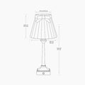 EIFFEL Rechargeable Lamp With Vampire Velvet Lampshade (7.1")