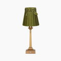EIFFEL Rechargeable Lamp with 5.5" Olive Green Velvet Lampshade
