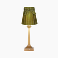 EIFFEL Rechargeable Lamp with 5.5" Olive Green Velvet Lampshade