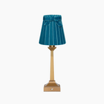 EIFFEL Rechargeable Lamp with 5.5" Teal Velvet Lampshade