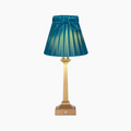 EIFFEL Rechargeable Lamp with 7.1" Teal Velvet Lampshade