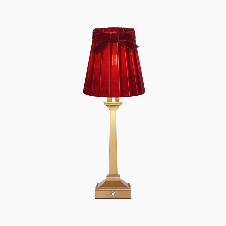 EIFFEL Rechargeable Lamp with 5.5" Vampire Velvet Lampshade