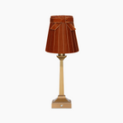 EIFFEL Rechargeable Lamp with 5.5" Burnt Orange Velvet Lampshade