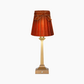 EIFFEL Rechargeable Lamp with 5.5" Burnt Orange Velvet Lampshade