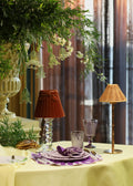 LANCELOT Rechargeable Lamp with 7.1" Burnt Orange Lampshade