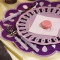 Violet Ceramic Salad Plates Set for 4