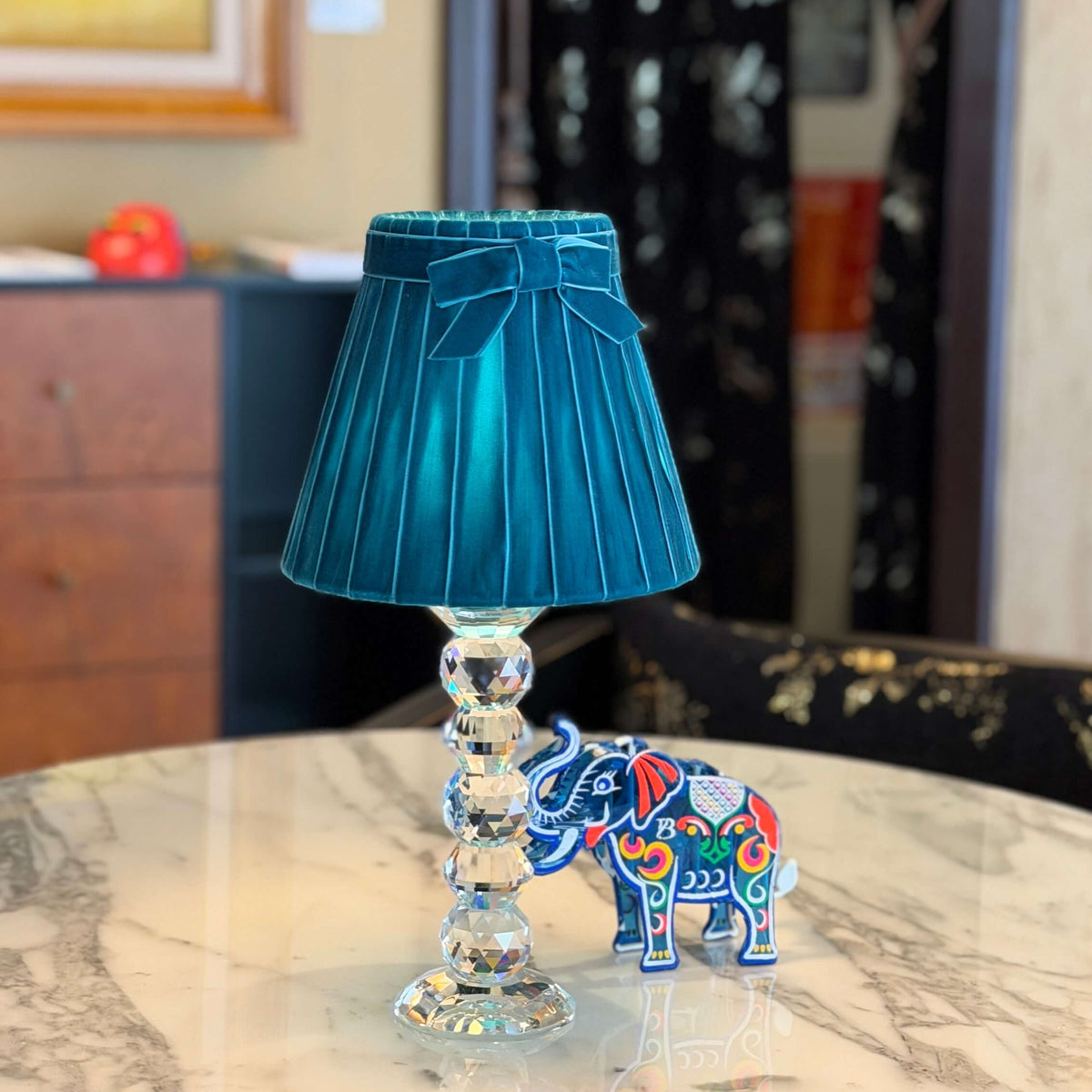 Teal Velvet 7.1" Lampshade