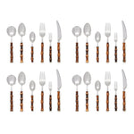 Burnt Bamboo Flatware Set for 4