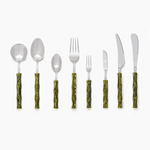 Green Marble Flatware Set for 4