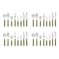 Green Marble Flatware Set for 4