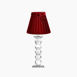 LANCELOT Crystal Rechargeable Lamp With 7.1" Vampire Velvet Lampshade