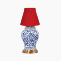 MEDI Dynasty Ceramic 11" Rechargeable Lamp with 7" Marilyn Velvet Lampshade