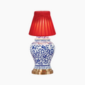 MEDI Dynasty Ceramic 11" Rechargeable Lamp with 7" Marilyn Velvet Lampshade