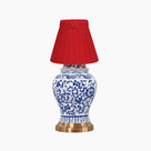 MEDI Dynasty Ceramic 11" Rechargeable Lamp with 7" Marilyn Velvet Lampshade
