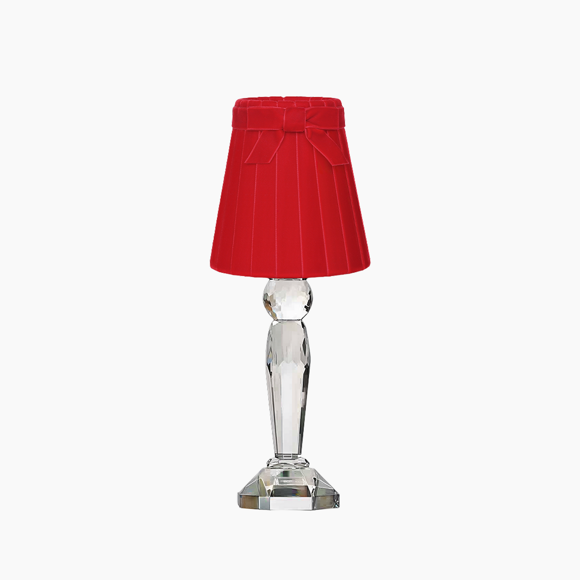 MERLIN Crystal Rechargeable Lamp with 5.5" Marilyn Velvet Lampshade