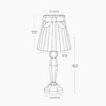 MERLIN Crystal Rechargeable Lamp with 5.5" Marilyn Velvet Lampshade