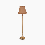METALL Rechargeable Lamp with Camel Frilled Fabric Lampshade