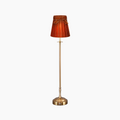 METALL Rechargeable Lamp With 5.5" Burnt Orange Velvet Lampshade