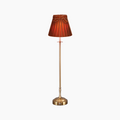 METALL Rechargeable Lamp With 7.1" Burnt Orange Velvet Lampshade