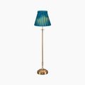 METALL Rechargeable Lamp With 7.1" Teal Velvet Lampshade
