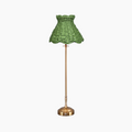 METALL Rechargeable Lamp With Olive Seagrass Lampshade