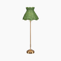METALL Rechargeable Lamp With Olive Seagrass Lampshade