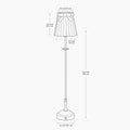 METALL Rechargeable Lamp With 5.5" Teal Velvet Lampshade