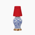 MIN Dynasty Ceramic 24cm Rechargeable Lamp with 14cm Marilyn Velvet Lampshade
