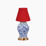 MIN Dynasty Ceramic 9.45"Rechargeable Lamp with 7" Marilyn Velvet Lampshade