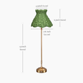 METALL Rechargeable Lamp With Olive Seagrass Lampshade