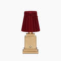 OSCAR Brass Rechargeable Lamp with 5.5" Vampire Velvet Lampshade