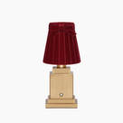 OSCAR Brass Rechargeable Lamp with 5.5" Vampire Velvet Lampshade