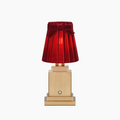 OSCAR Brass Rechargeable Lamp with 5.5" Vampire Velvet Lampshade