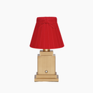 OSCAR Brass Rechargeable Lamp with 7.1" Marilyn Velvet Lampshade