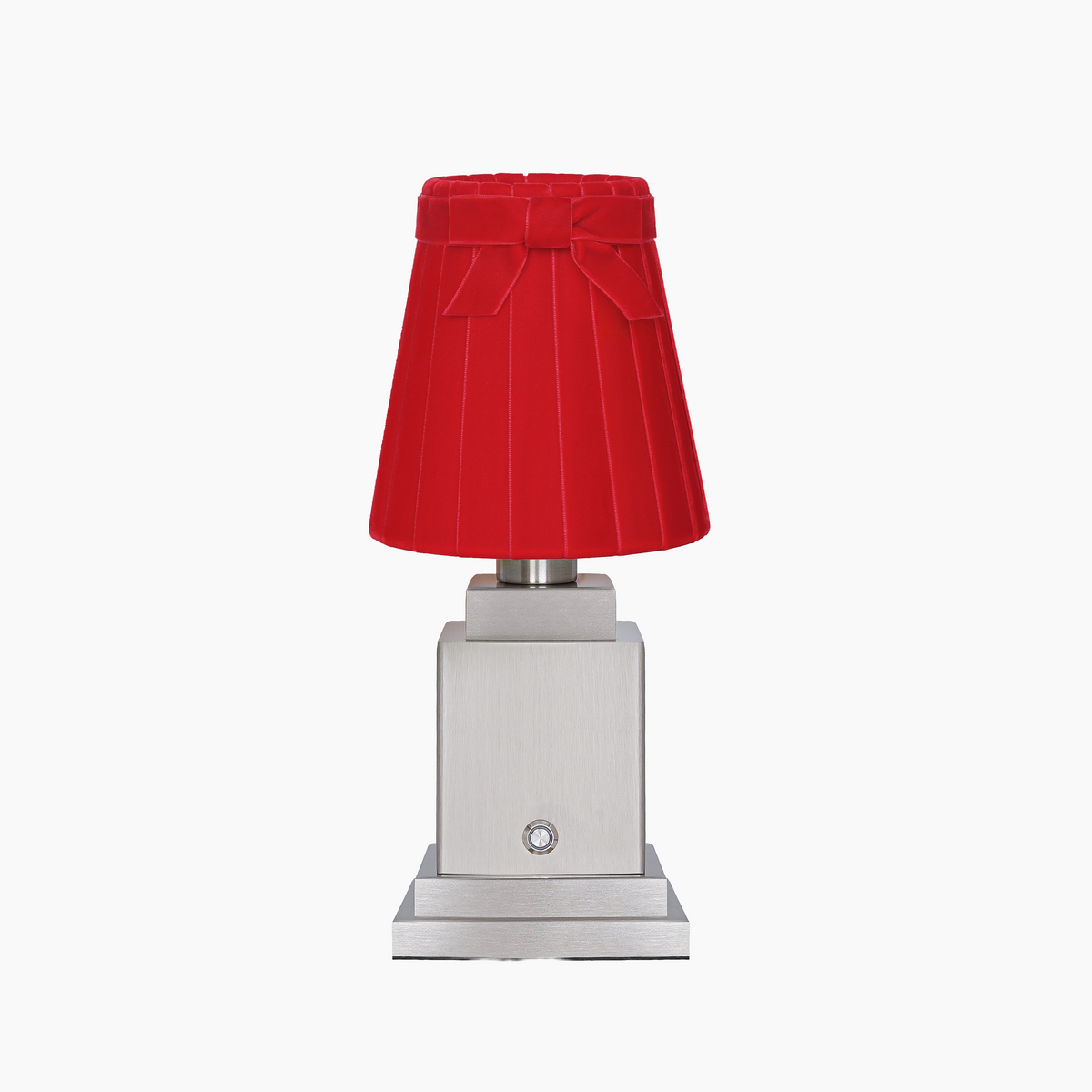 OSCAR Silver Rechargeable Lamp with 5.5" Marilyn Velvet Lampshade