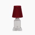 OSCAR Silver Rechargeable Lamp with 5.5" Vampire Velvet Lampshade