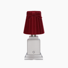 OSCAR Silver Rechargeable Lamp with 5.5" Vampire Velvet Lampshade