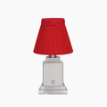 OSCAR Silver Rechargeable Lamp with 7.1" Marilyn Velvet Lampshade